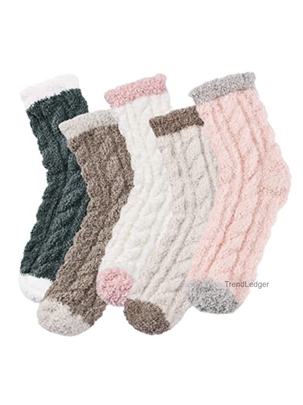 Fuzzy Plush Slipper Socks Crew Length Cozy Warm Gift